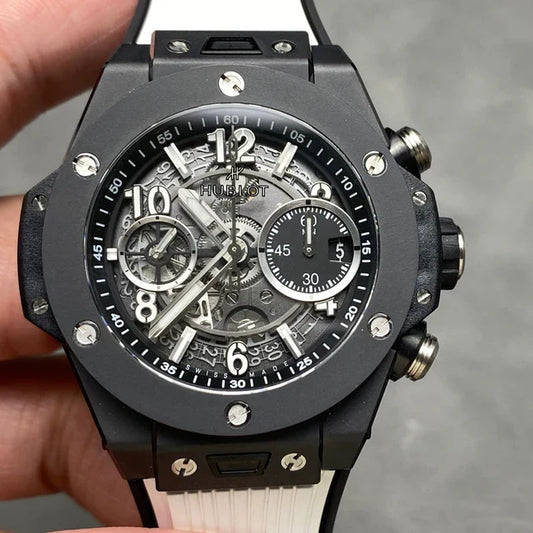 Hublot Big Bang Unico Black Magic 42mm White Rubber Strap