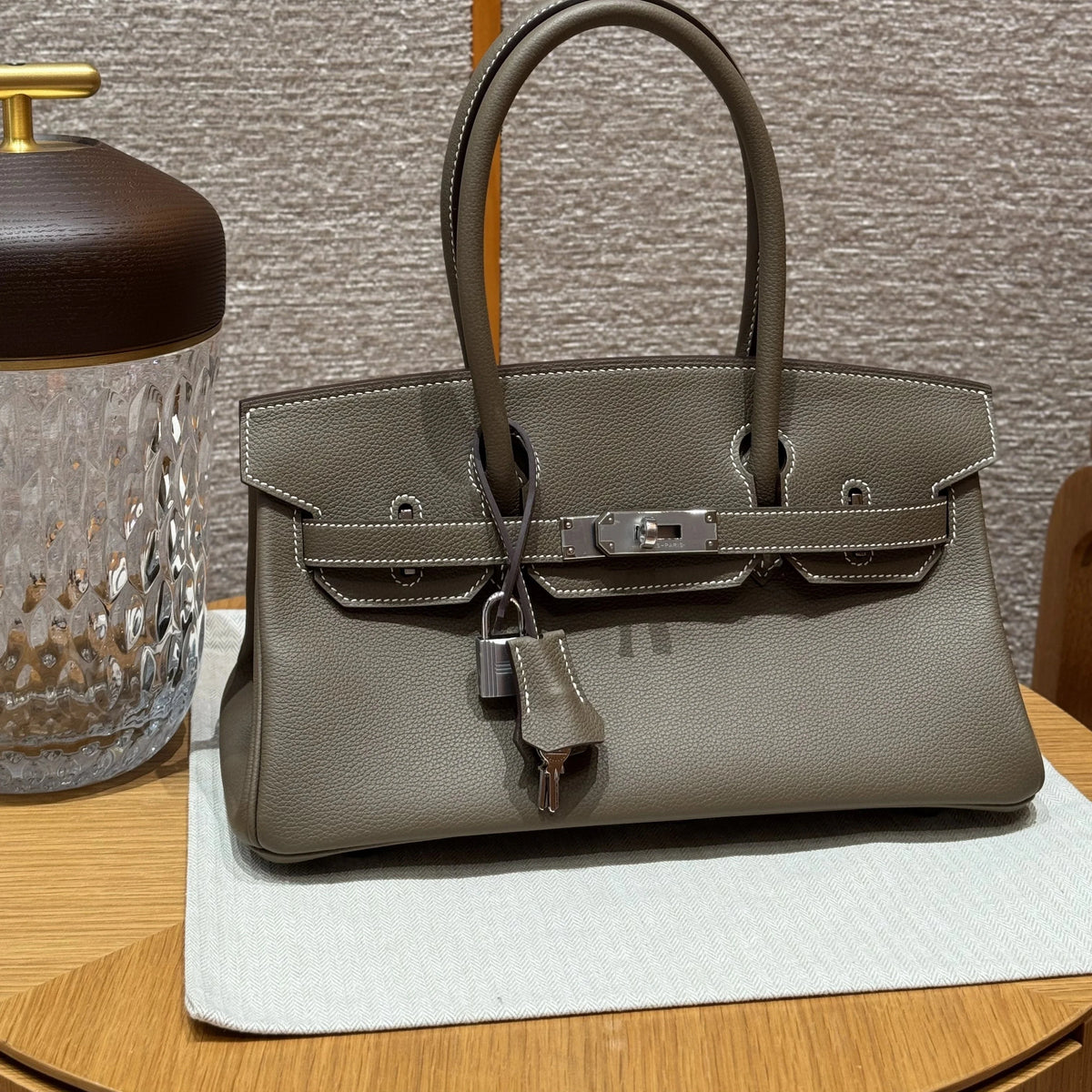 HM Birkin 29cm Etoupe Taurillon Leather