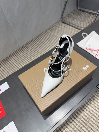 CL 26SS High Heel Pump 100 White Patent Leather 613870