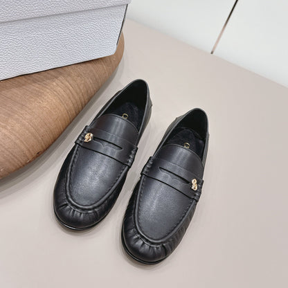 CD 26A Loafers Black Cowhide Leather 738310