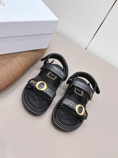 CD 26A Platform Sandal Sheepskin Gold Buckle