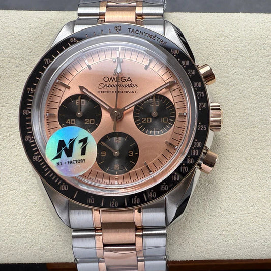 Omega Speedmaster Professional Moonwatch 42mm Rose Gold Steel Strap
