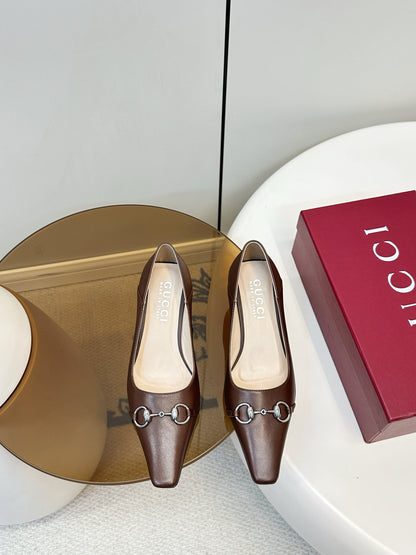 GG 26SS High Heels Pump Dark Brown Calfskin 645693