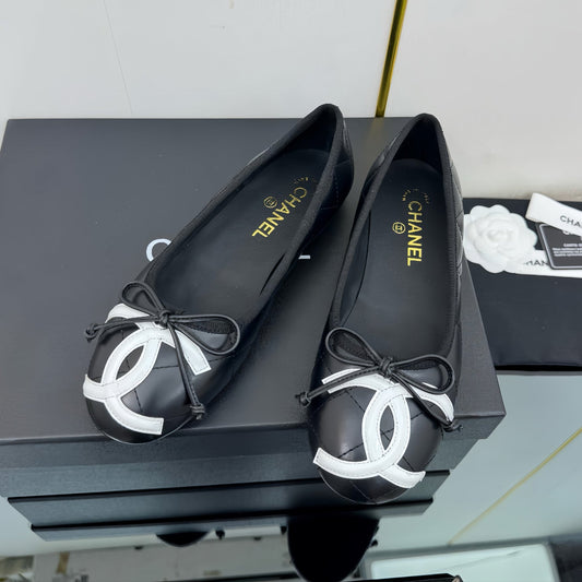 CC 25 Cambon Ballet Flat Quilted Calfskin