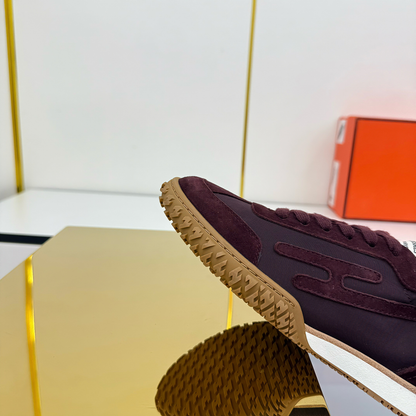 HM 2026 Casual Sneakers Dark Brown Fabric Suede 667351