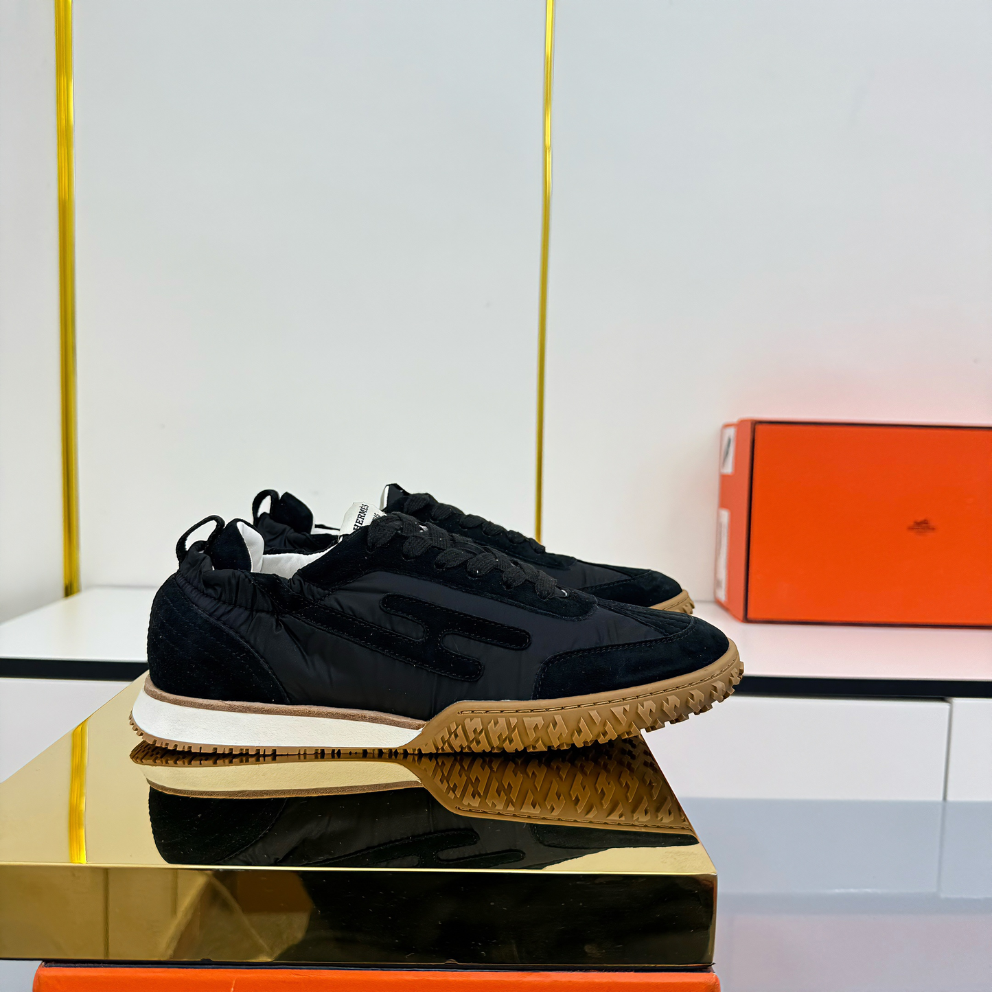 HM 2026 Casual Sneakers Black Fabric Suede 667352