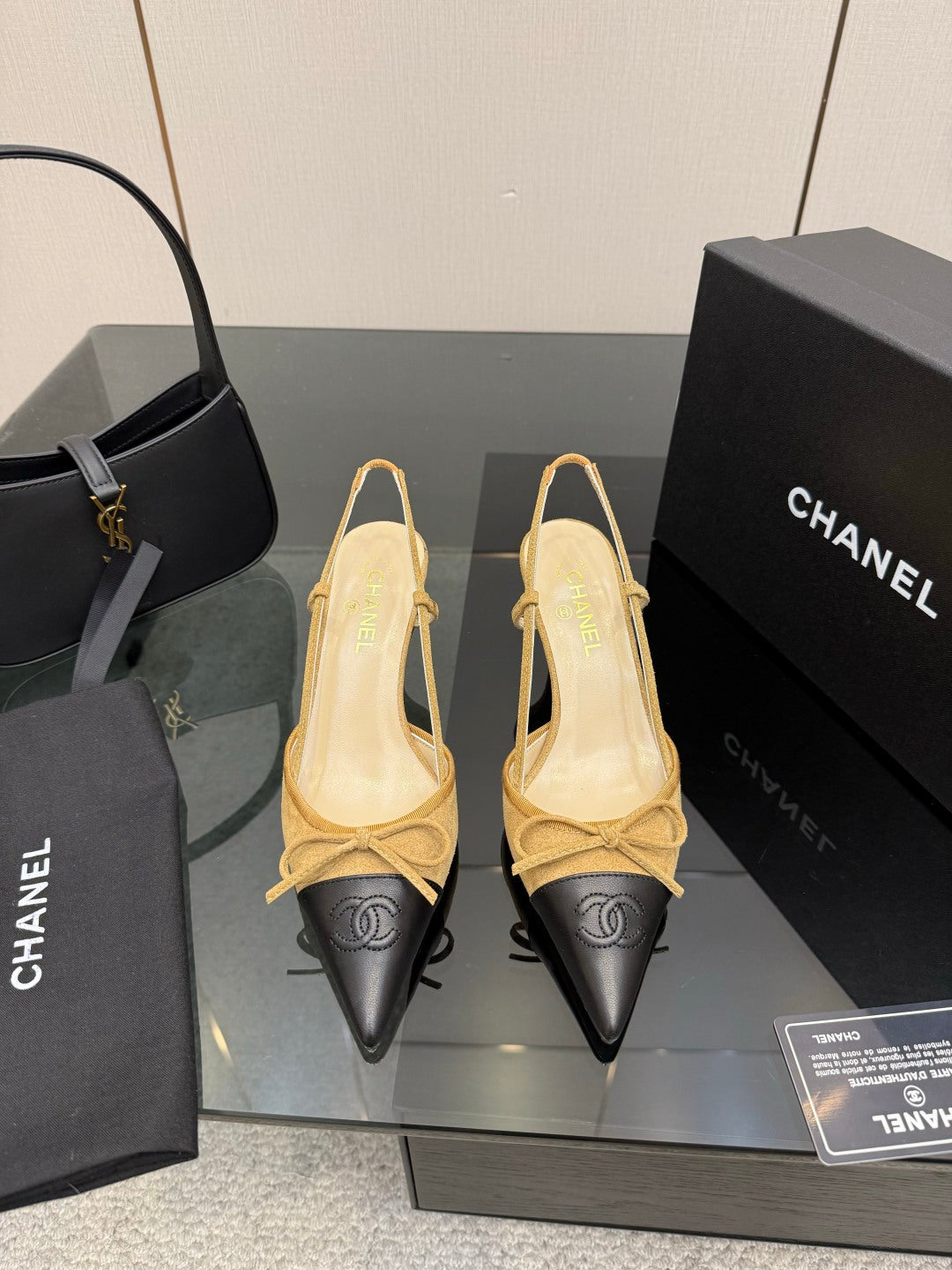 CC 26s Slingback 65 Brown Black Suede Cowhide 651327