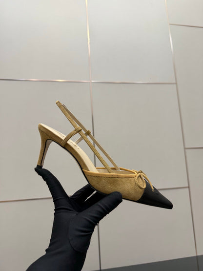 CC 26s Slingback 65 Brown Black Suede Cowhide 651327