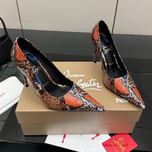 Christian Louboutin 2026 Heels Pumps 100mm Patent Leather Sheepskin 791555