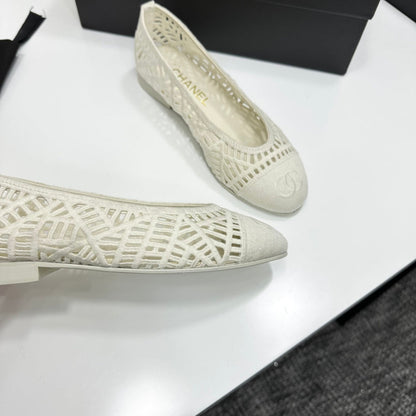 CC 26s Ballet Flats Canvas Leather