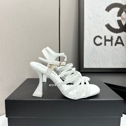 CC 26s High Heel Sandals 80 White Sheepskin  626285