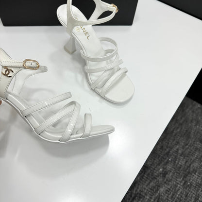 CC 26s High Heel Sandals 80 White Sheepskin  626285