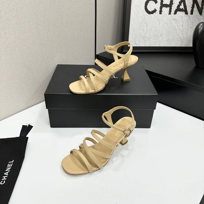 CC 26s High Heel Sandals 65 Beige Patent Leather 626289