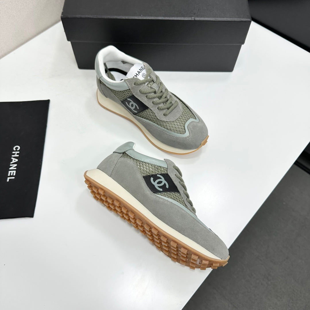 Chanel 2026 Retro Runner Sneakers 30mm Mesh Suede Calfskin 894904