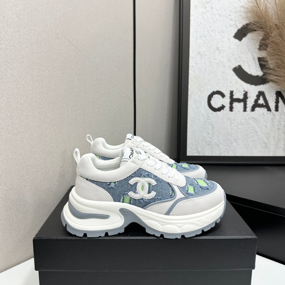 Chanel 2026 Casual Sneakers 50mm Demin Suede 894875