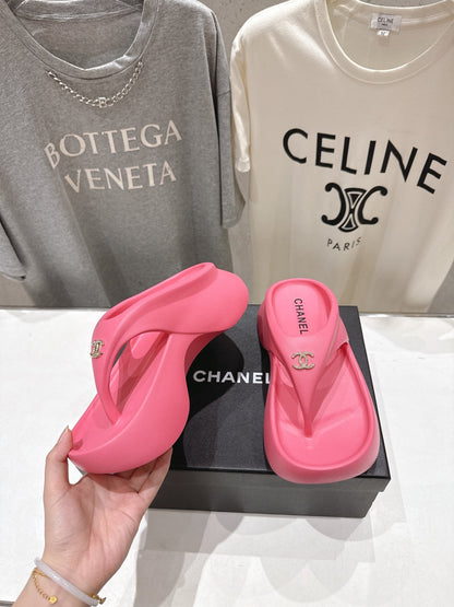 Chanel 2026 Flip-Flops Platform Wedge Heels 794233