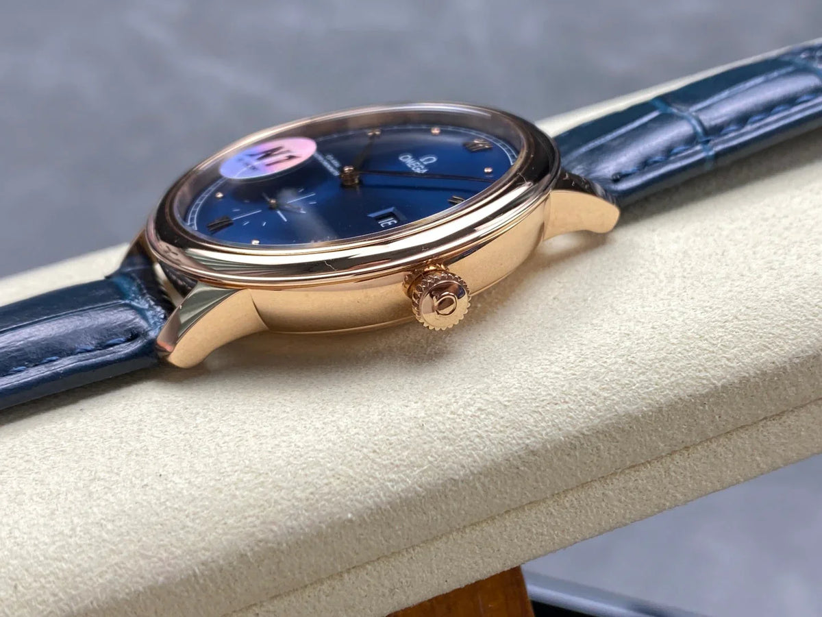 Omega De Ville Prestige Co-Axial Master Chronometer 41mm Rose Gold Blue Dial