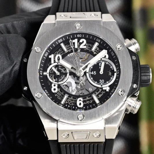 Hublot Big Bang Unico Titanium 42mm Watch with Black Rubber Strap