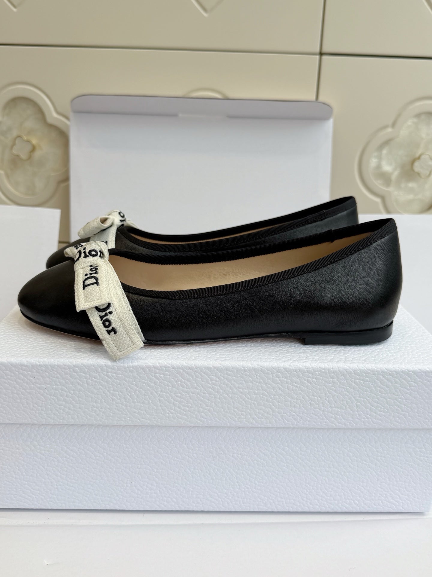 Dior 2026 J'Adior Ballet Flat Black Lambskin 717869