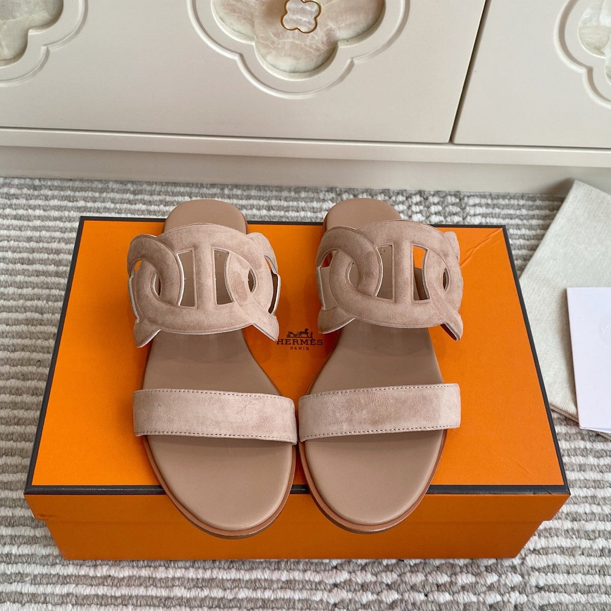 HM Lagune Sandal Light Khahi Suede 776538