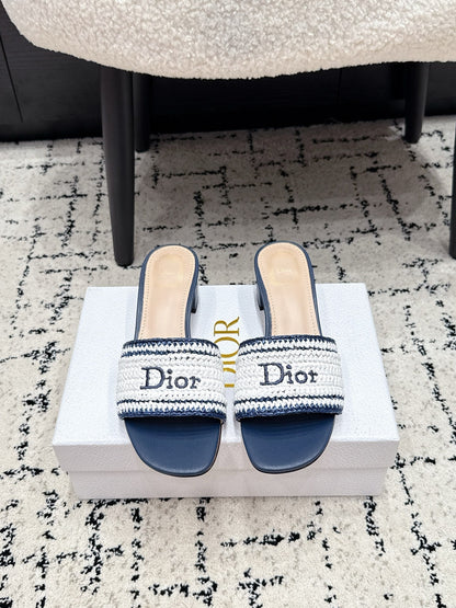 Dior 2026 Sandal 45mm Raffia Woven 847005