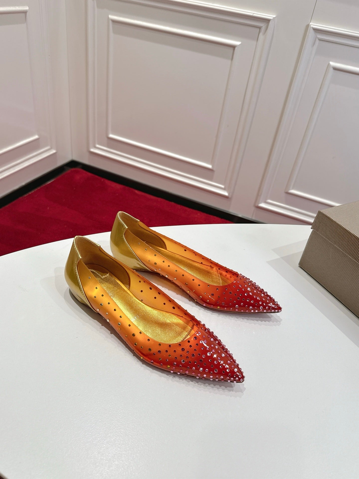 Christian Louboutin 2026 Miss Z Degrastrass Ombré Flats Effect PVC Lambskin 780431