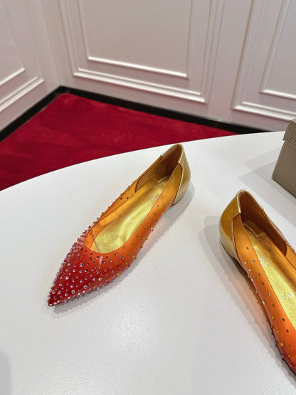 Christian Louboutin 2026 Miss Z Degrastrass Ombré Flats Effect PVC Lambskin 780431