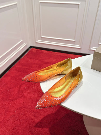 Christian Louboutin 2026 Miss Z Degrastrass Ombré Flats Effect PVC Lambskin 780431