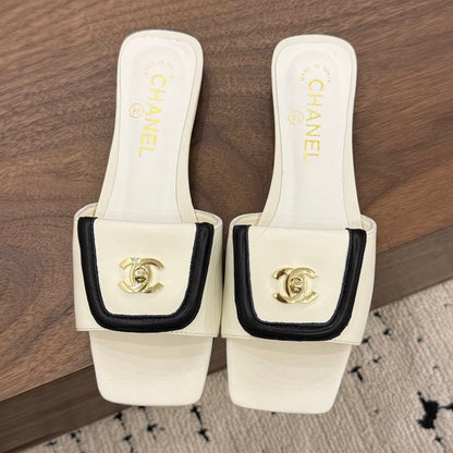 Chanel 2026 Double C Buckle Square Toe Slipper 857303