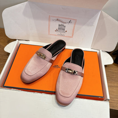 HM 26ss Mule Light Pink Smooth Calfskin Leather 638475