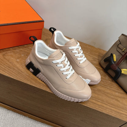 HM 26ss Sneakers Beige Leather 638580