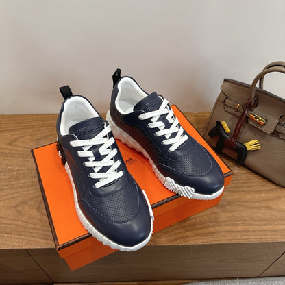 HM 26ss Sneakers Navy Blue Leather 638581
