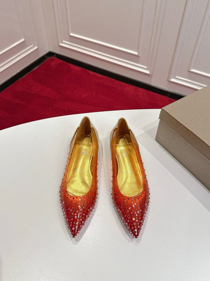 Christian Louboutin 2026 Miss Z Degrastrass Ombré Flats Effect PVC Lambskin 780431
