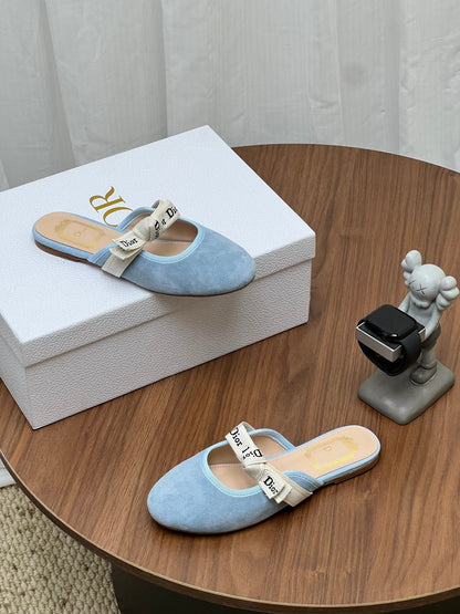 Dior 2026 J'Adior Mule Blue Velvet Cowhide 846582