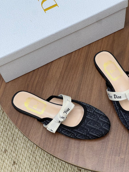 Dior 2026 Bow Mule Fabric Cowhide 846586
