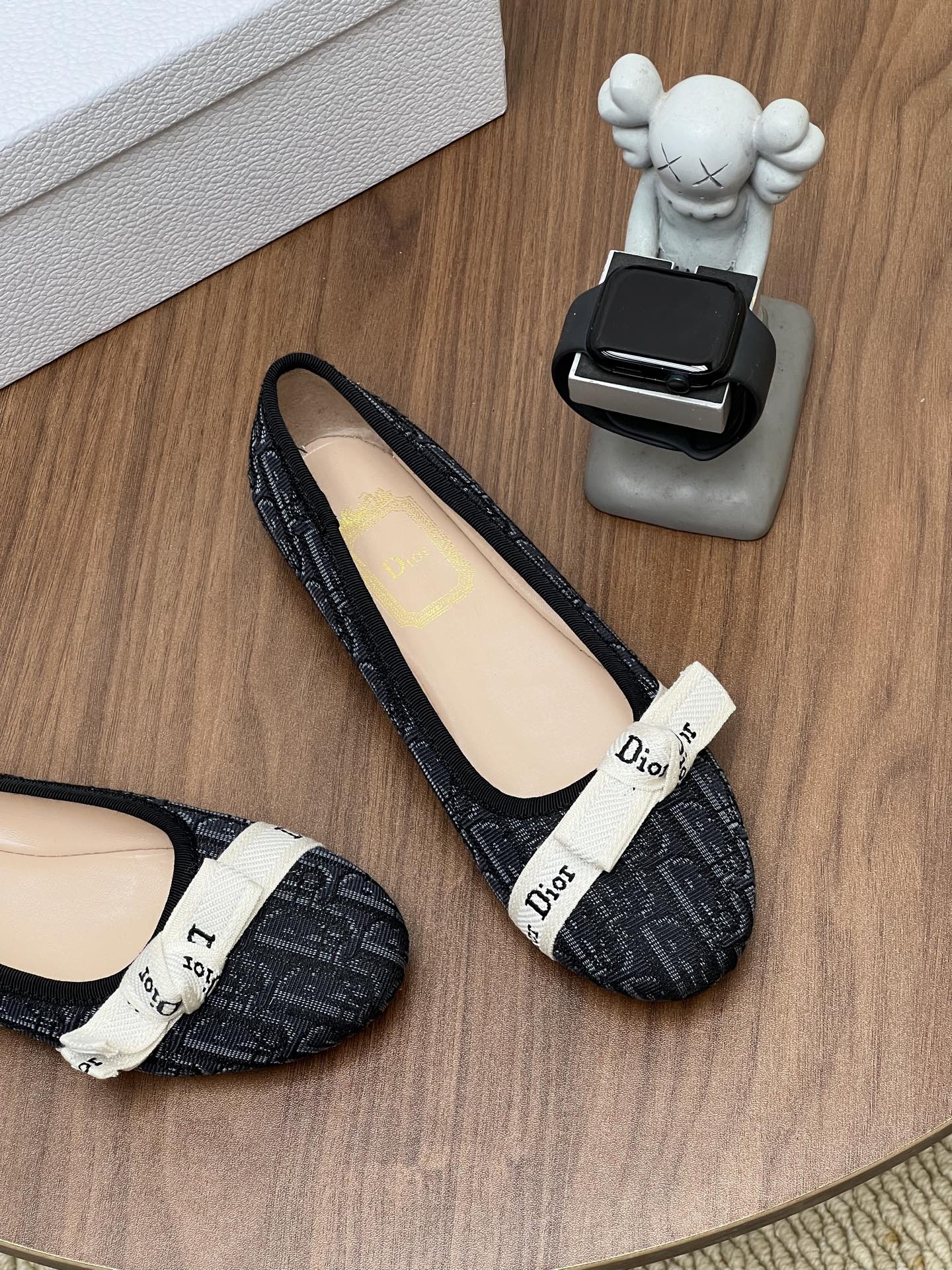 Dior 2026 Oblique Pattern Ballet Flat Fabric Cowhide 846593