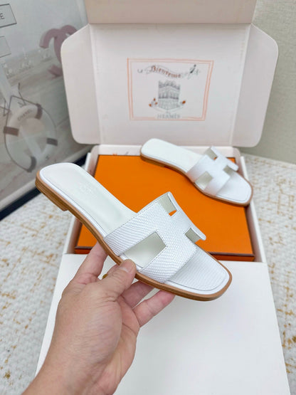 HM 26ss Oran Sandals White Cowhide 625040