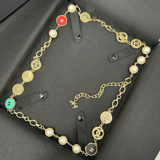Chanel 2026 Pearl Medallion Charm Chain Belt