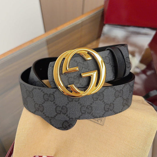 Gucci 2026 GG Supreme Belt 40mm Canvas Leather 215503