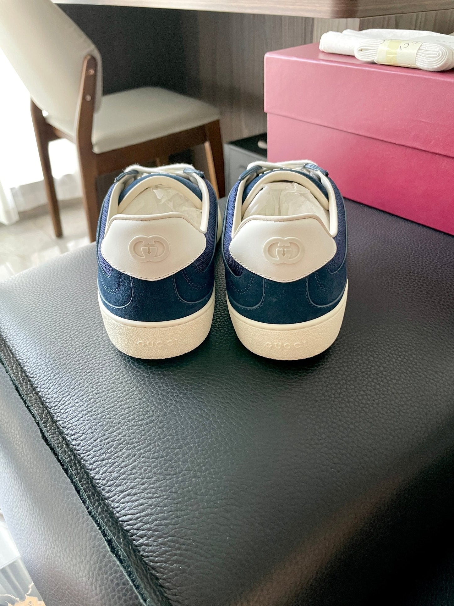 GG 26 Sneaker Blue Monogram Suede Sheepskin 632812