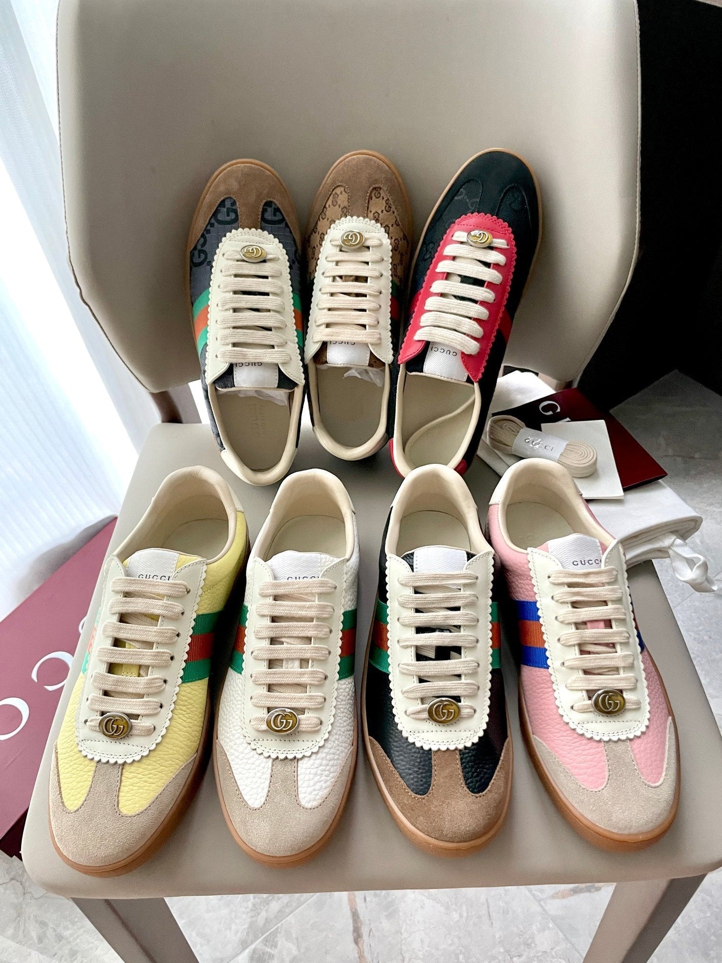 GG 26 Sneaker Black Brown Cowhide Suede 632805
