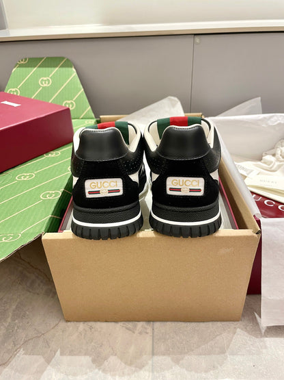 GG 26 Sneaker Black Red Green Cowhide 632872