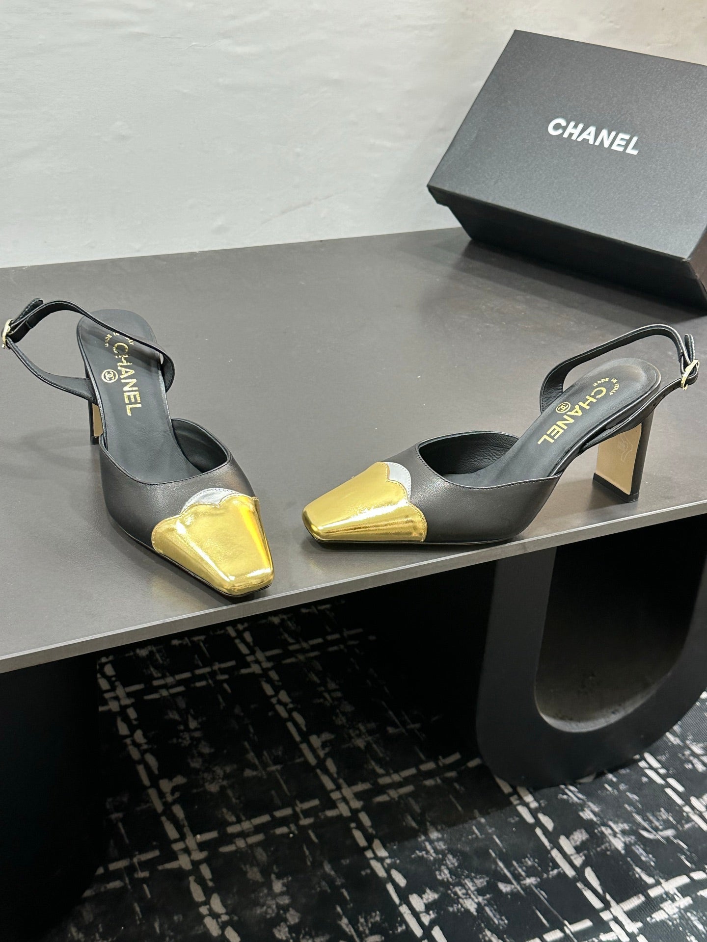 Chanel 2026 Back Strap High Heels Pumps Leather Sheepskin 832512