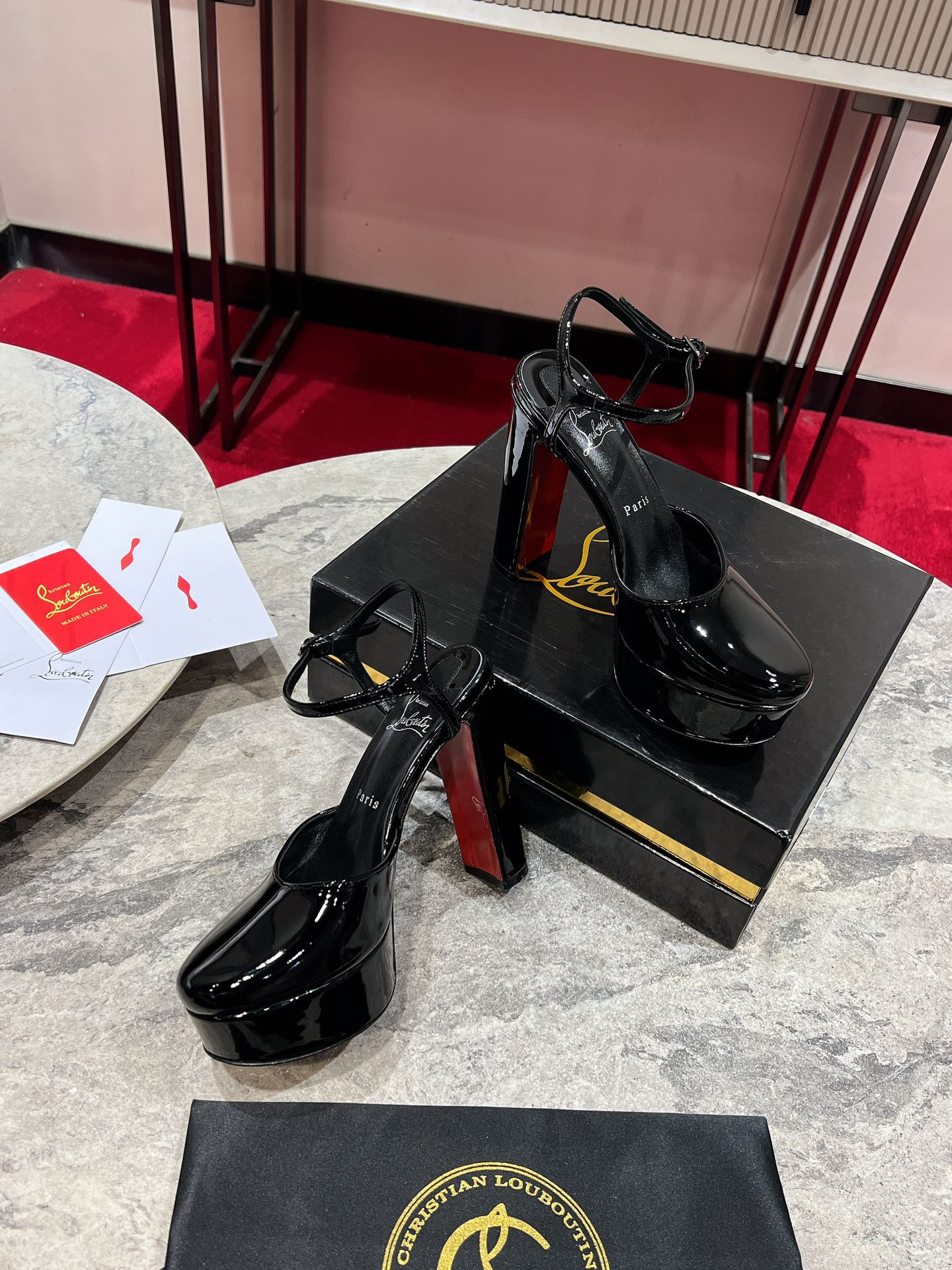 Christian Louboutin Movida Sabina Platform 130mm Pumps Patent Leather 825359