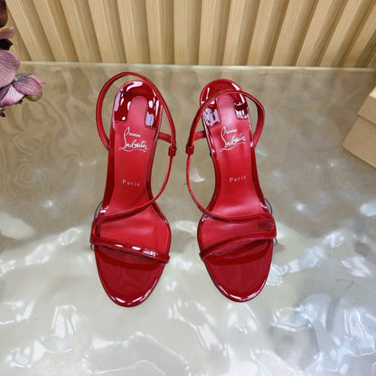 Christian Louboutin 2026 Rosa Z Slingback Sandals 100mm Patent Leather 776004