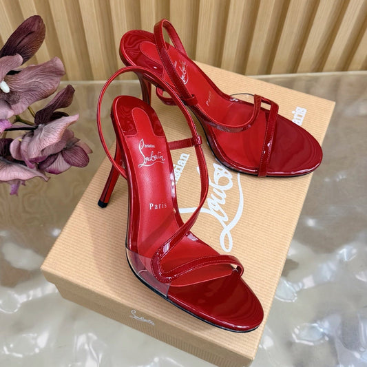 Christian Louboutin 2026 Rosa Z Slingback Sandals 100mm Patent Leather 776004