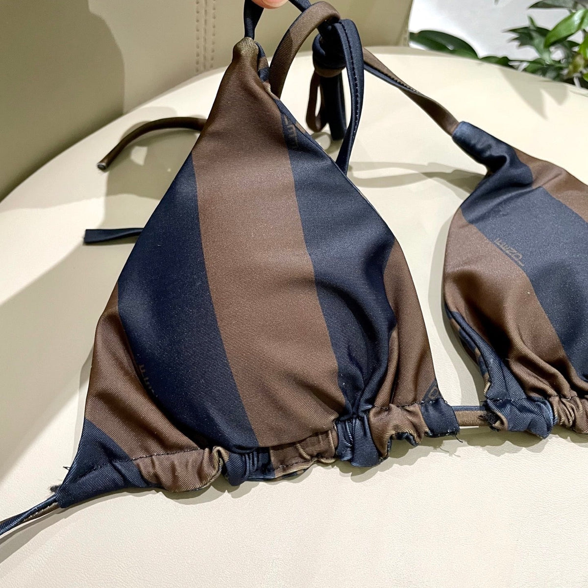 Fendi Swimsuit Brown Black Cotton 180518