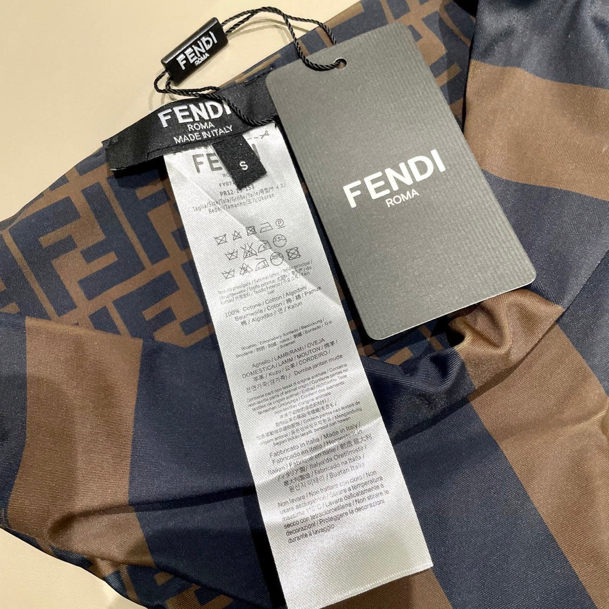 Fendi Swimsuit Brown Black Cotton 180518