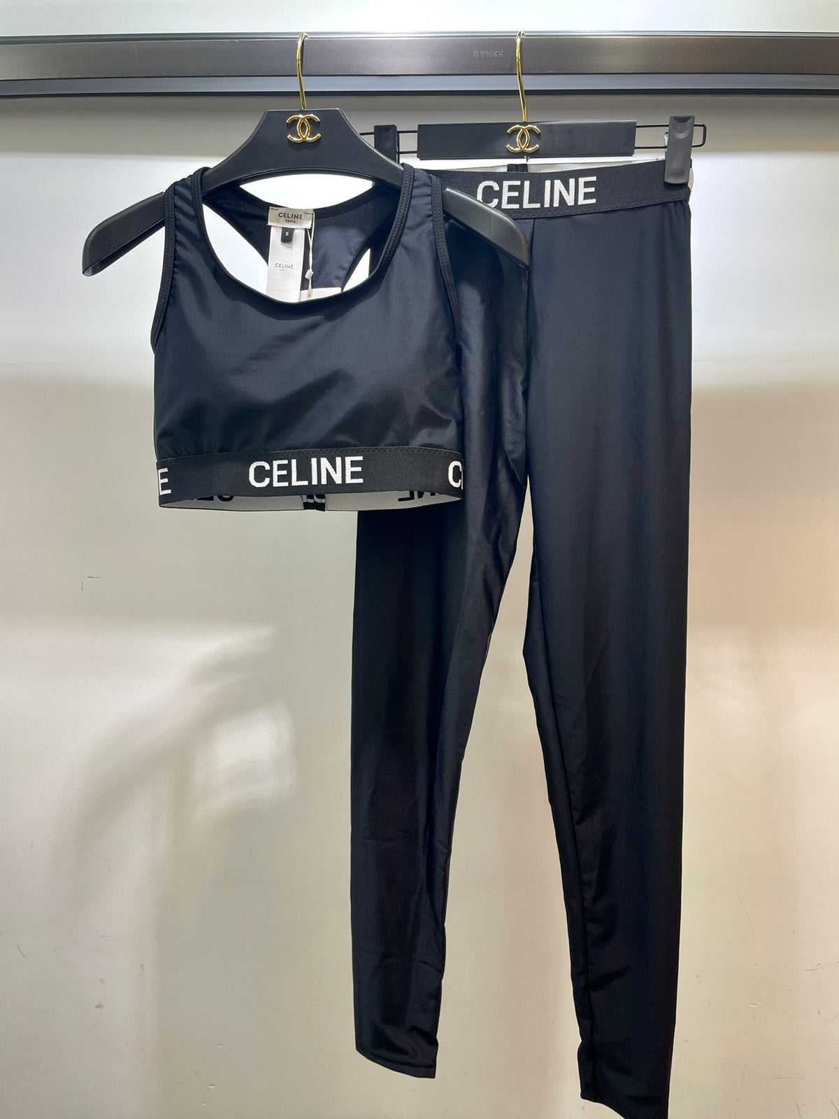 Celine Yoga Set White Black 198904