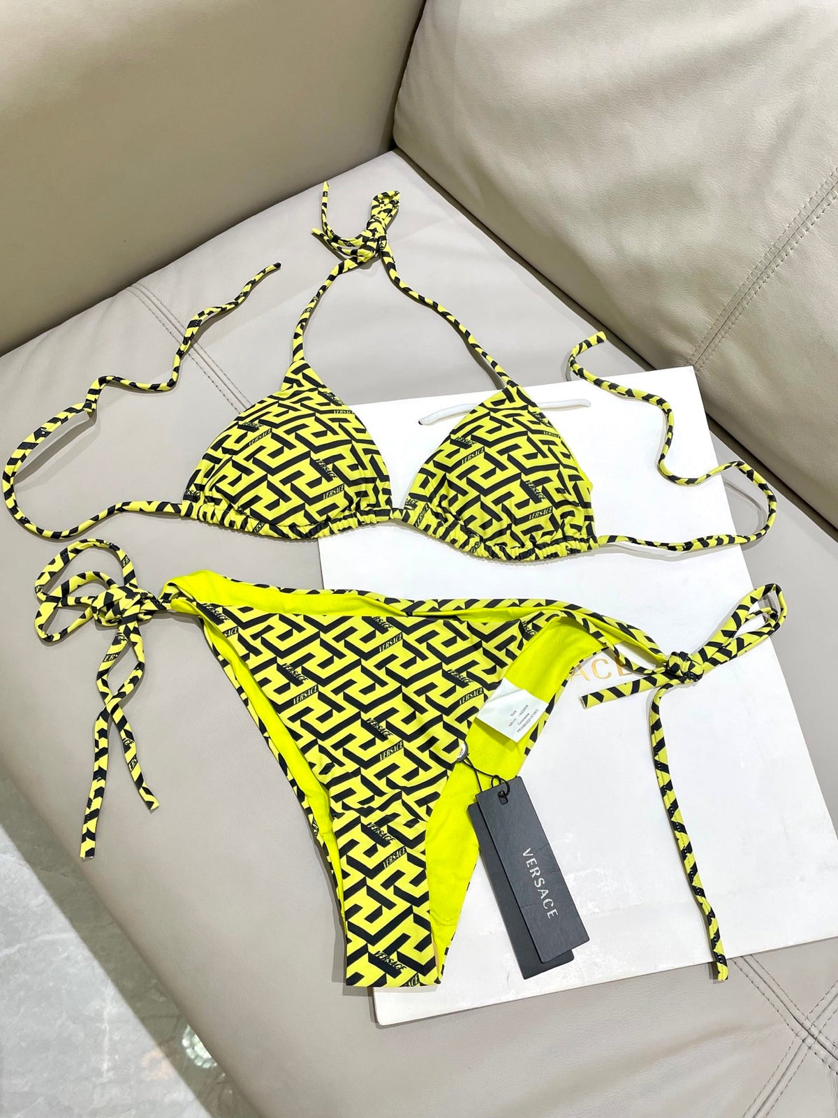Versace Two-Piece Bikini Yellow Colorful 201827